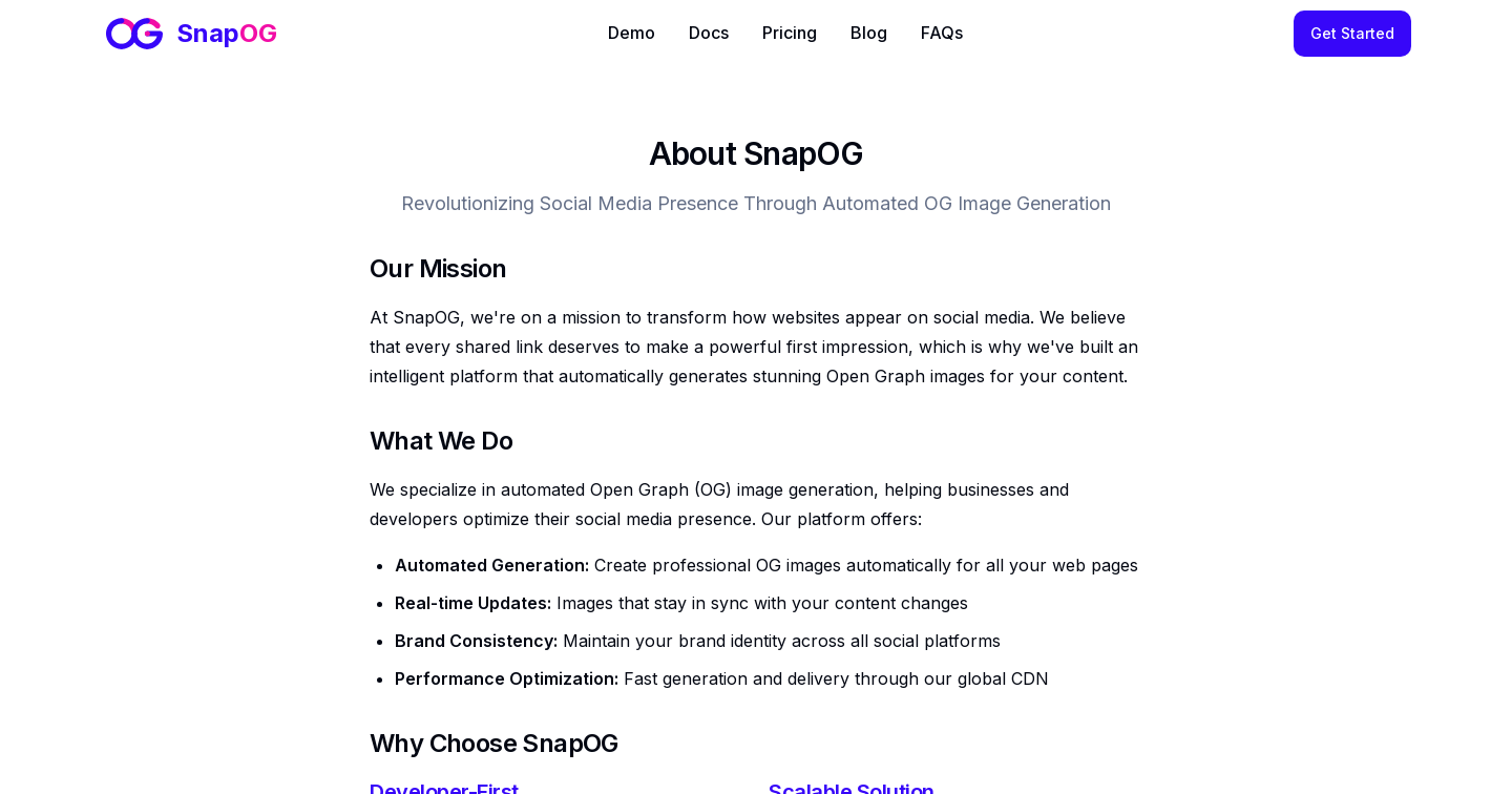 About SnapOG - The Leading Social Preview Generator | SnapOG