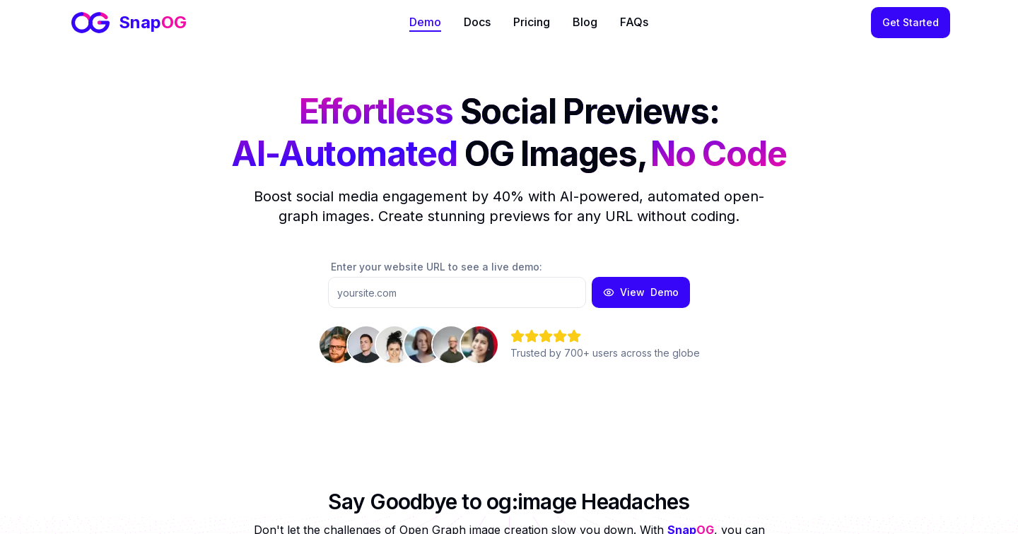 Try SnapOG Demo - See Your Website's Social Preview | SnapOG