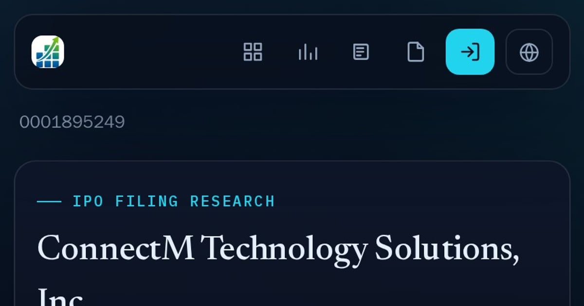 ConnectM Technology Solutions, Inc. IPO Filing Research | IPOGrid