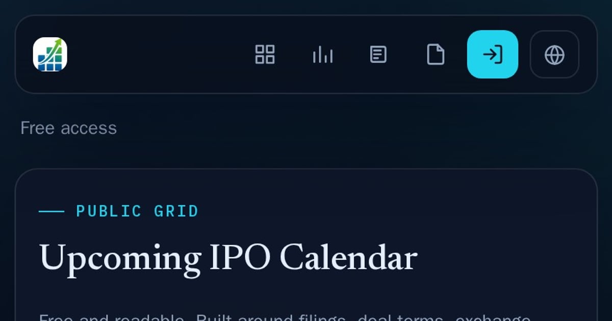 Upcoming IPO Calendar | IPOGrid